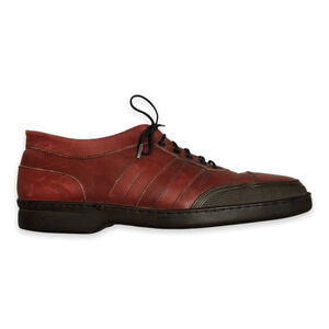 Rene Lezard Sneakers Fashion Shoes Mens 10 Brown Black Leather Low Lace Cap Toe
